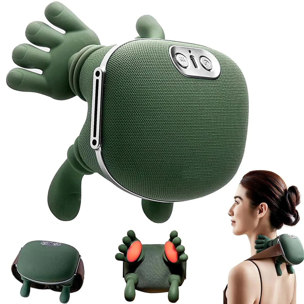 Premium Shiatsu Neck & Shoulder Massager with Heat | Deep Tissue Electric Massage Pillow