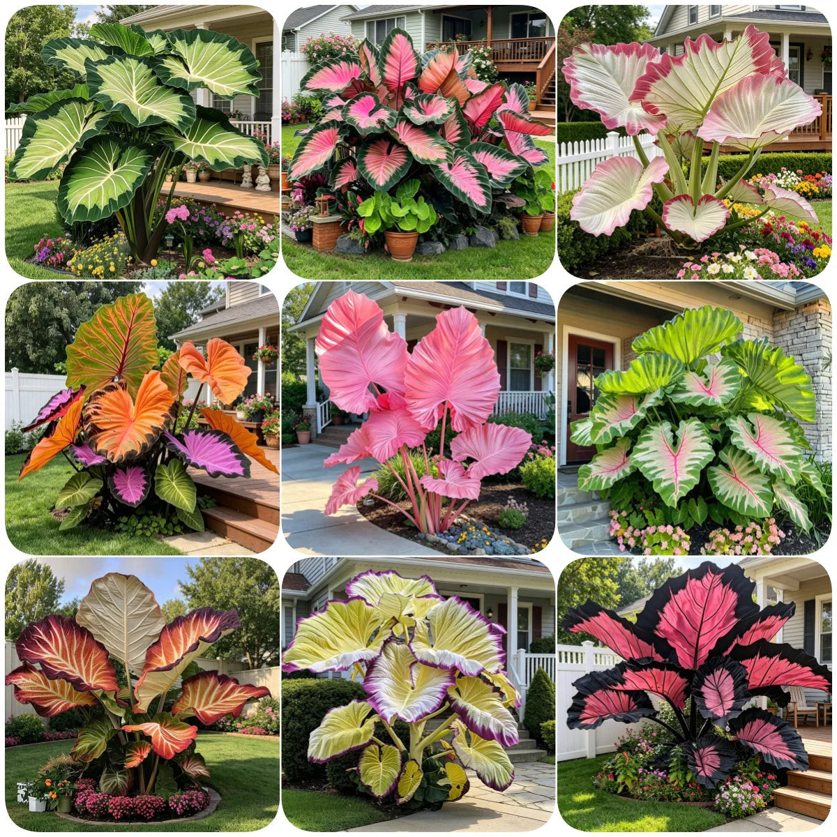 Giant Caladium Seeds – 500 Colorful Garden Seeds