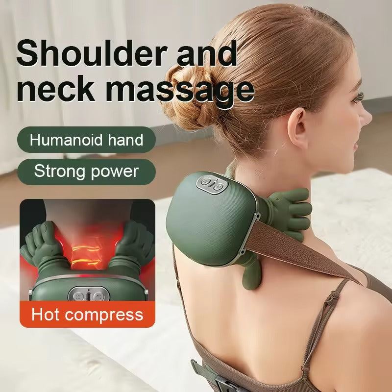 Premium Shiatsu Neck & Shoulder Massager with Heat | Deep Tissue Electric Massage Pillow