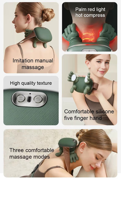 Premium Shiatsu Neck & Shoulder Massager with Heat | Deep Tissue Electric Massage Pillow